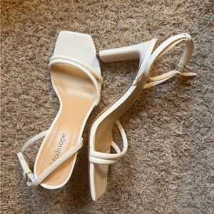 Modatope Elegant Cream Strappy Heels